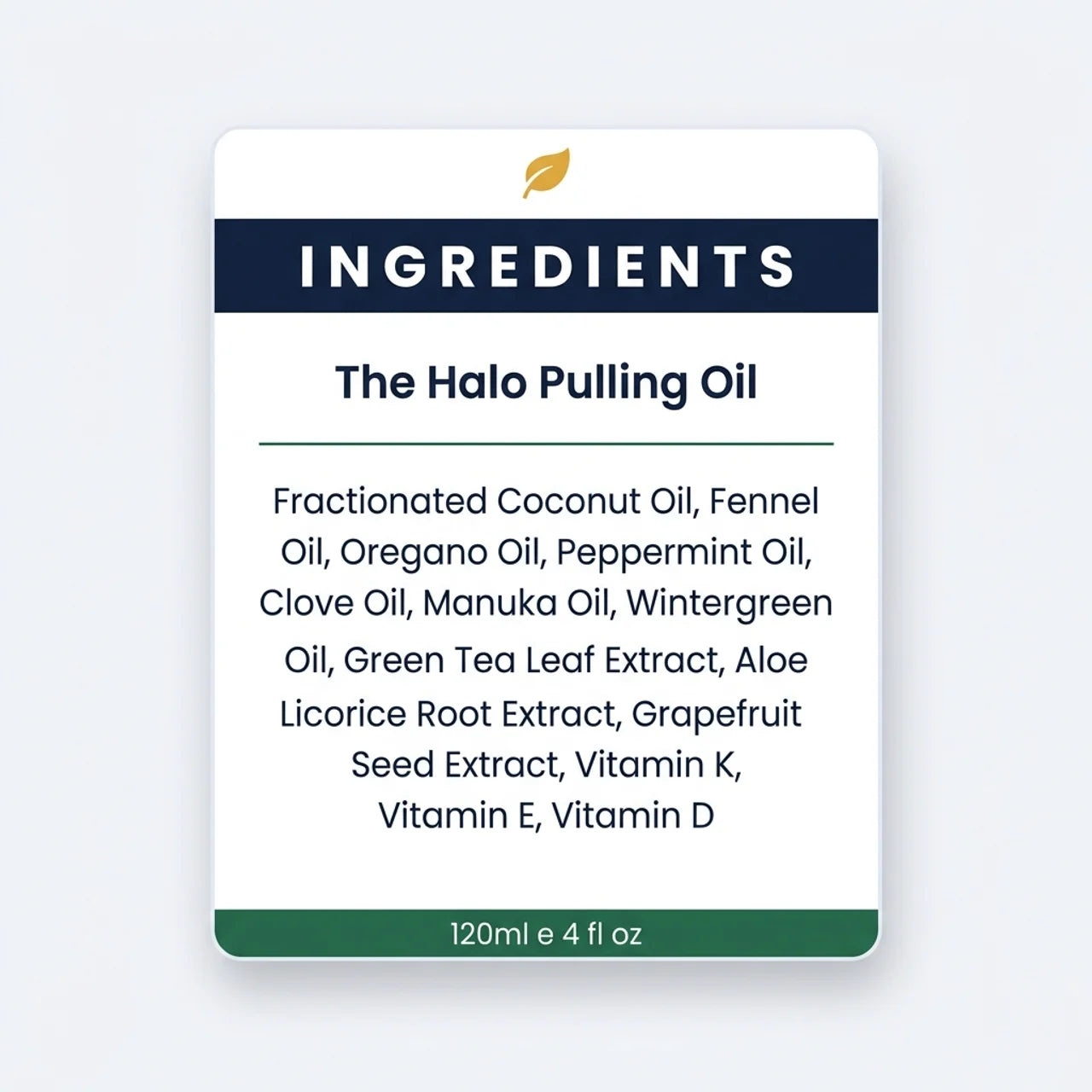 The Halo Pulling Oil